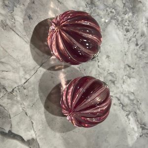 Pottery Barn Kids Pink Ball Finial - set of 2